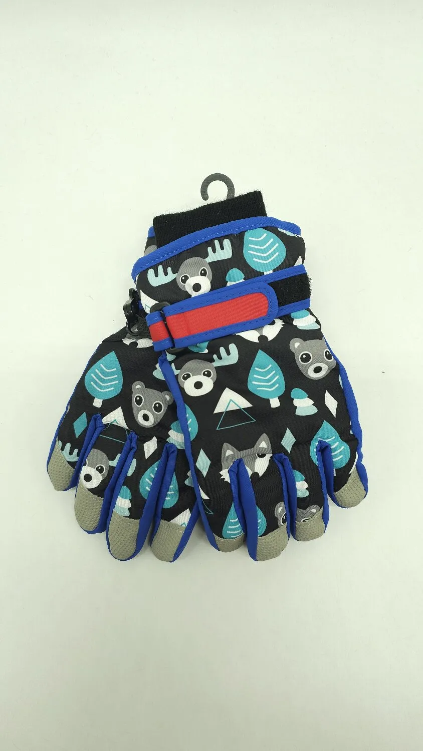 Перчатки детские лыжные плащевые C-1688 LUCKYLOONG L-XL Электрик 