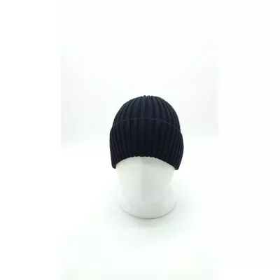 Шапка в’язана одинарна з відворотом 9286 Glory Kids 56-60 Чорний