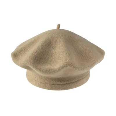 Берет з вовни класичний Flora Tonak 11 Темно-бежевий 15353