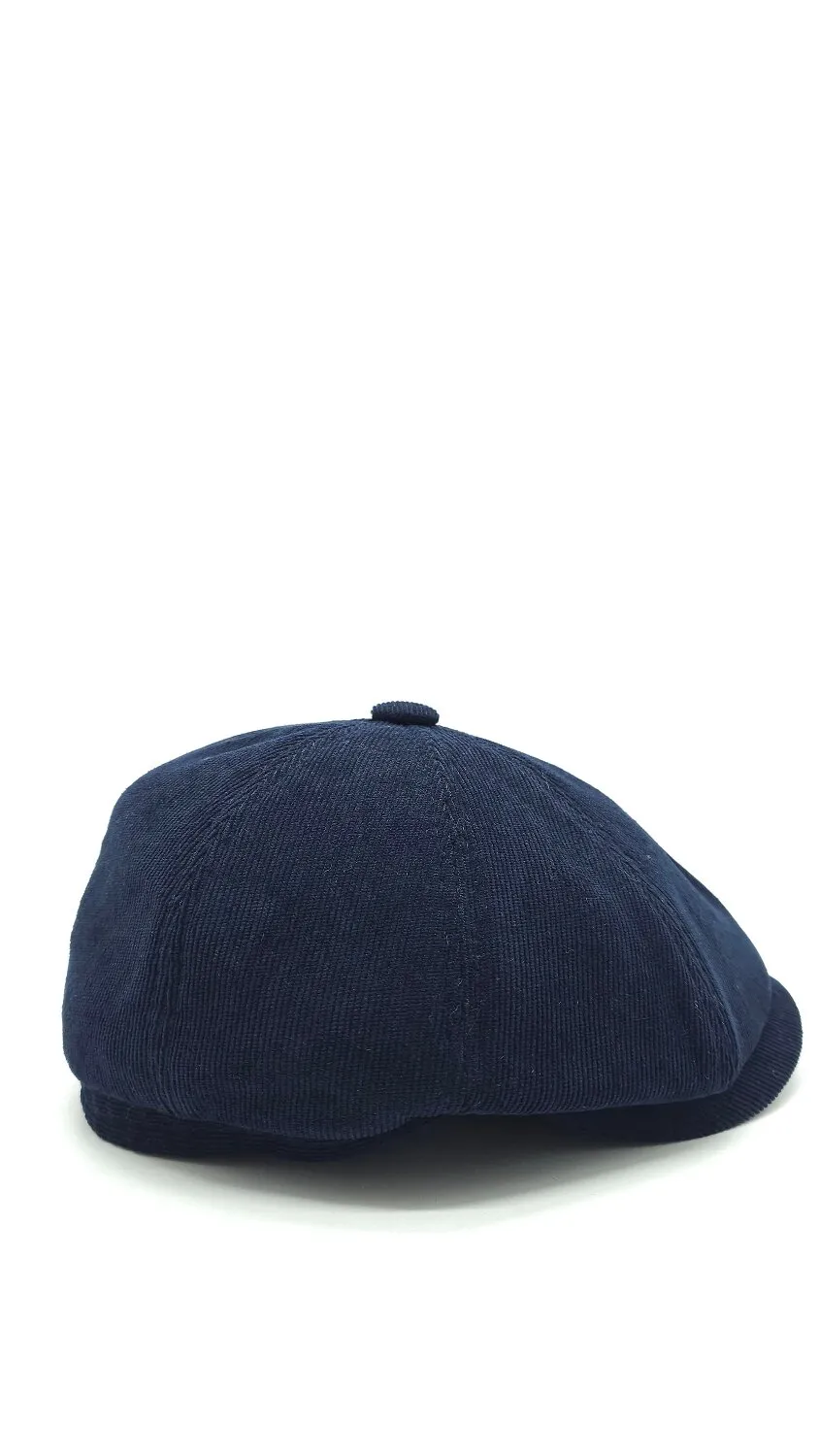Кепка восьмиклинка хуліганка вельветова на ніжці CH 55 Темно-синій V25/39 