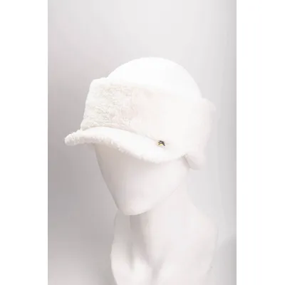 Пов’язка хутряна подвійна з козирком МАМИНІ ОБІЙМИ KENT&AVER 55-57 Білий 0225-1