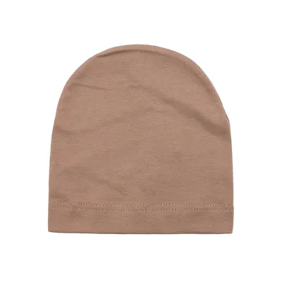 Шапка однотонна з одинарного трикотажу Холлі Talvi 50-52 Світло-коричневий 13173
