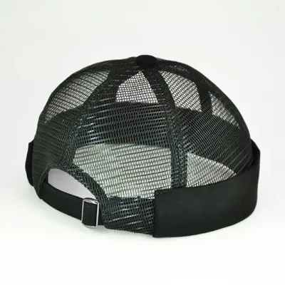 Кепка без козирка феска докер з сіткою VladAltex 53-54 Чорний 31-14-10
