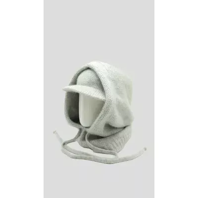 Набір капор капюшон ангоровий та пов’язка з дашком Космополітен Malisa 54-60 Світло-сірий