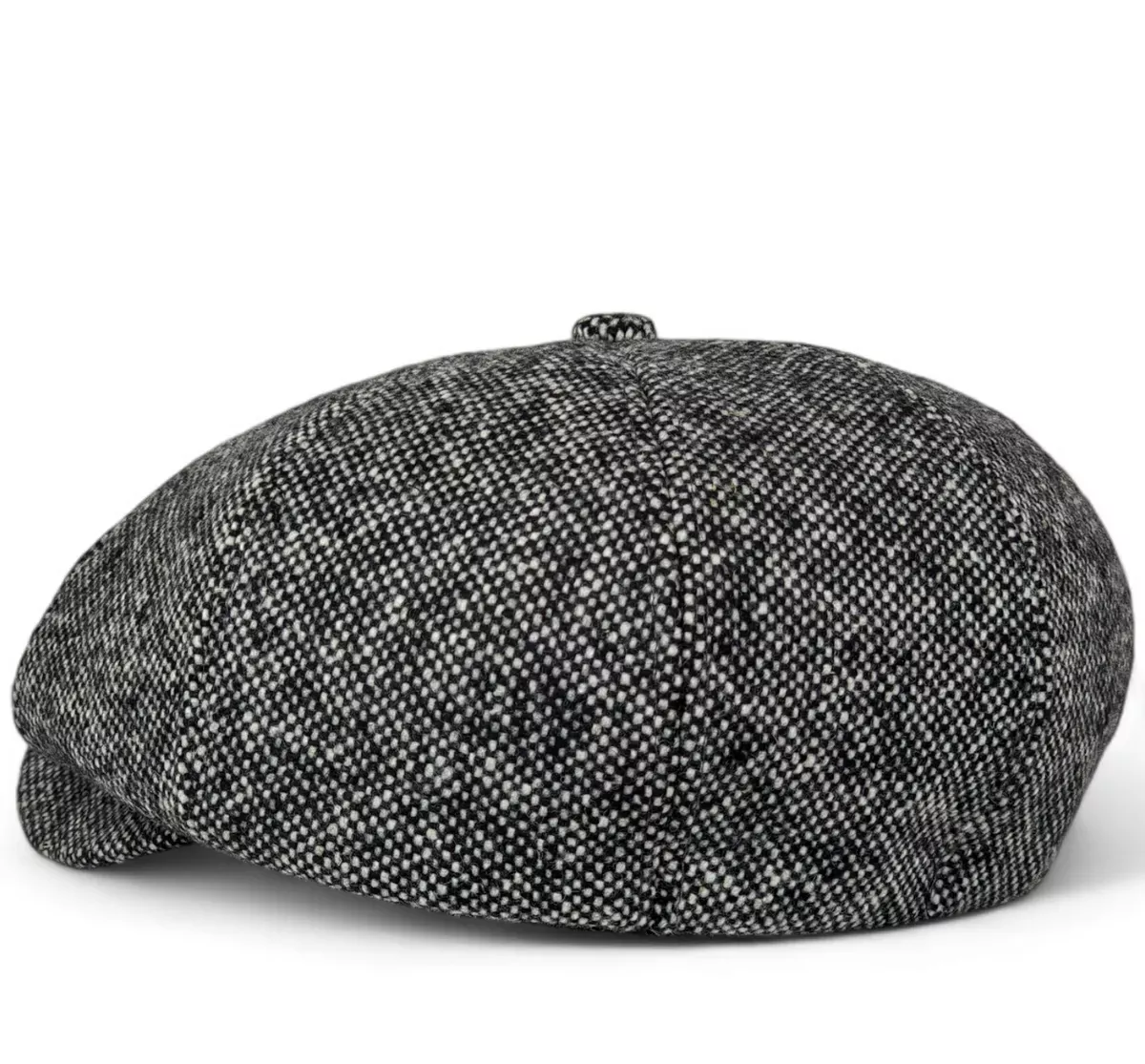 Кепка восьмиклинка хуліганка твідова в крапинку Марсель Premium VladAltex 55 Темно-сірий 117-46 