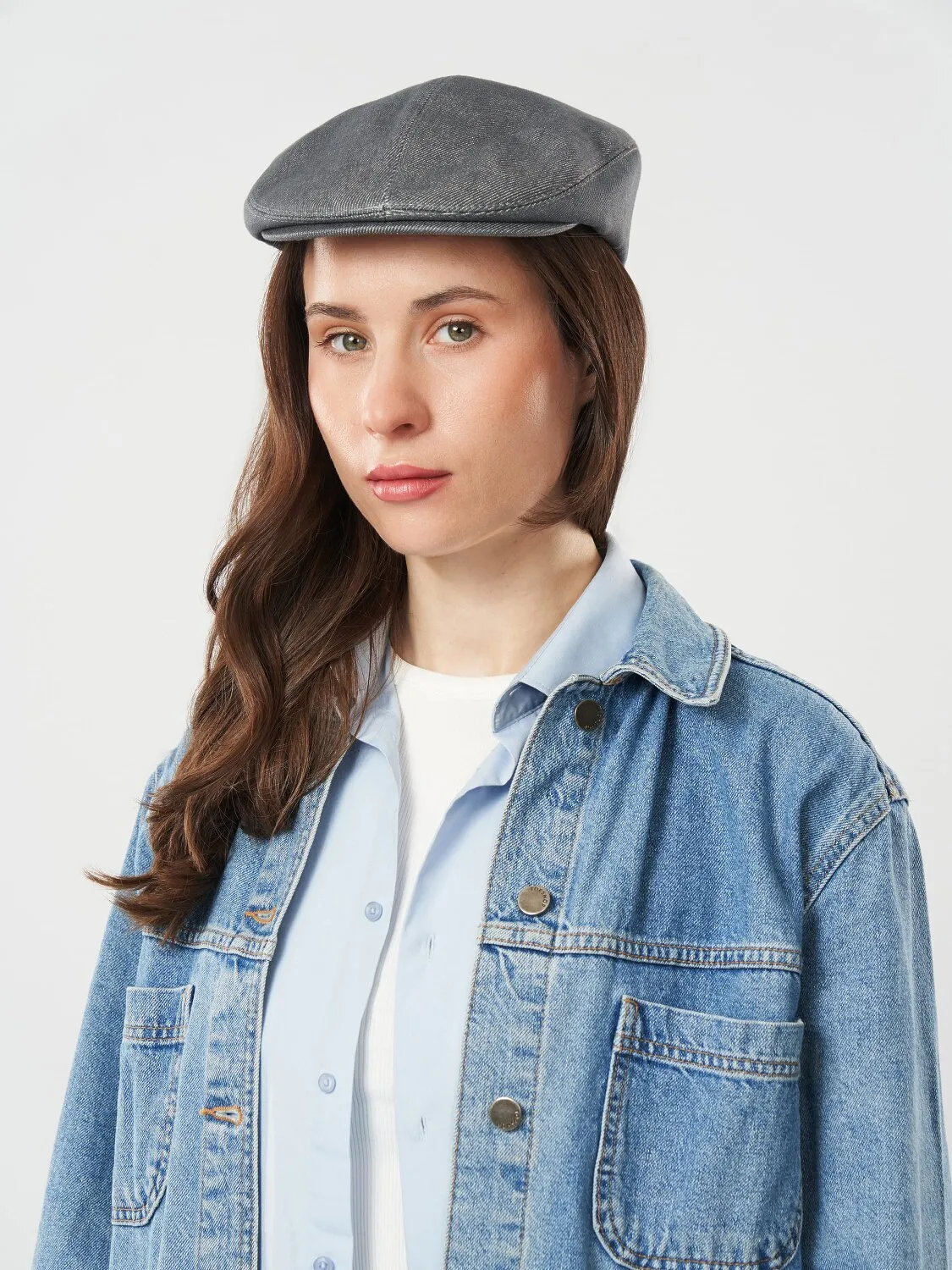 Кепі джинсове Flat Cap Fortune 55-57 Сірий 