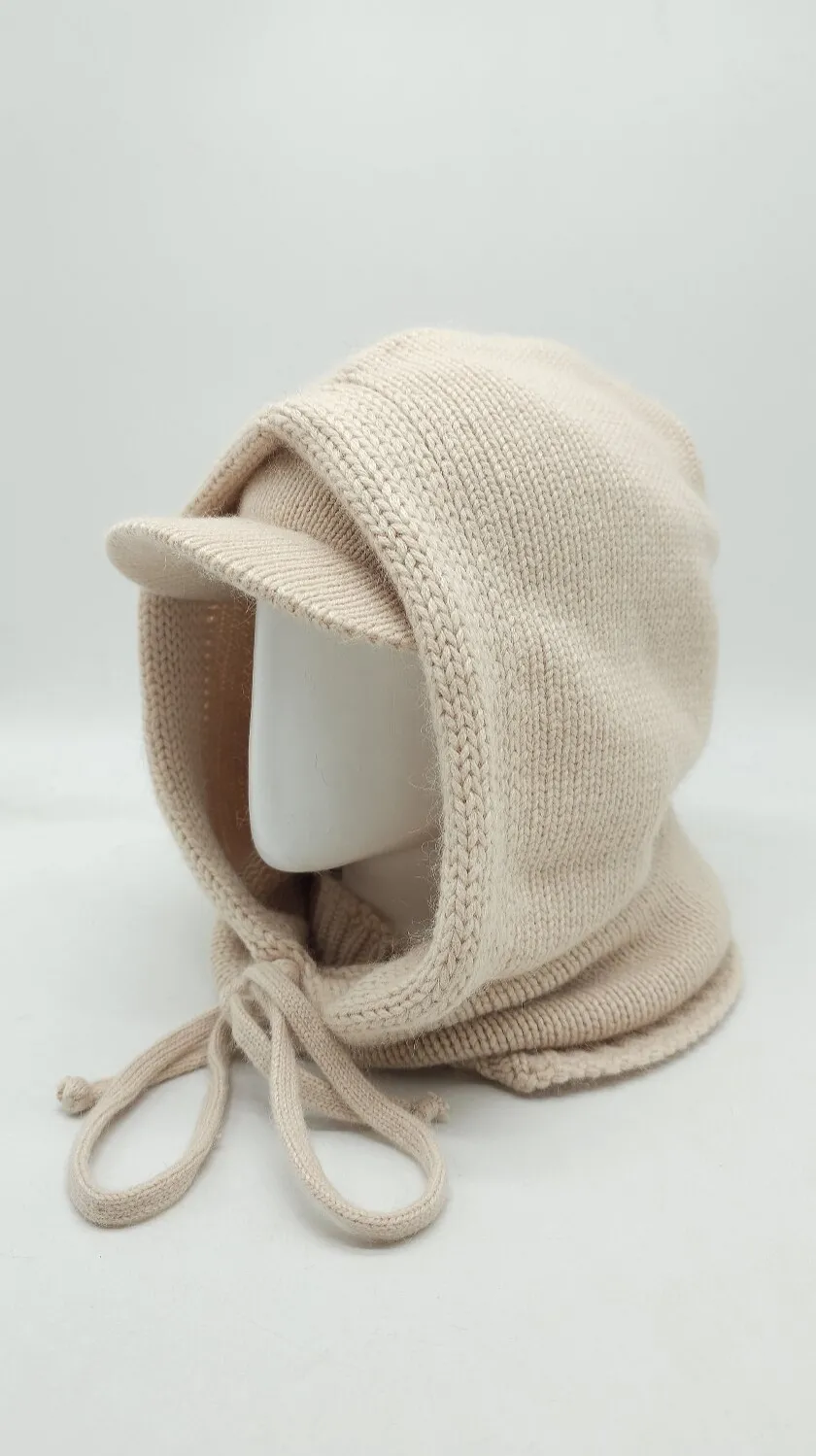 Набір капор капюшон ангоровий та пов’язка з дашком Космополітен Malisa 54-60 Крем-брюле 