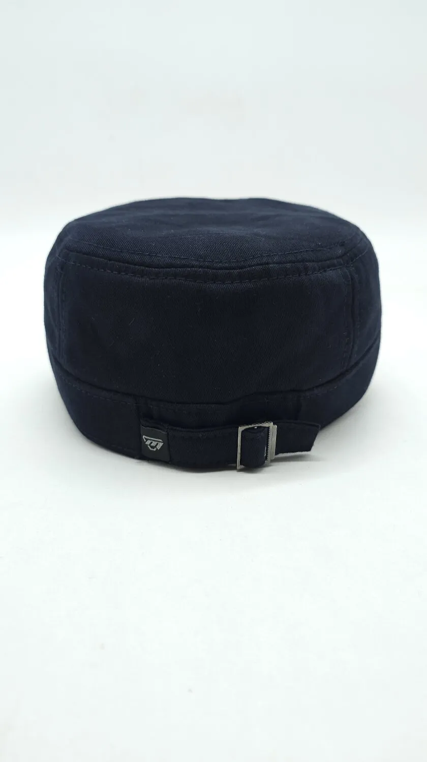 Кепка німка бавовняна однотонна утеплена з вухами Mazur S/55-56 Темно-синій NK3-KO4 