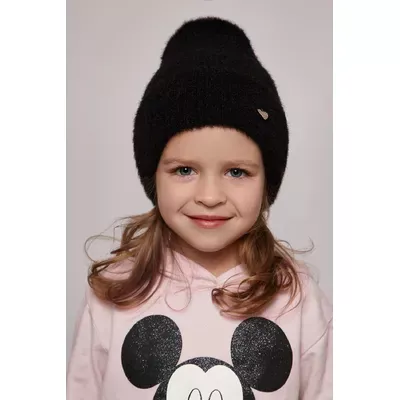 Шапка ангорова одинарна з манжетом Ellis Cascona 52-58 Чорний