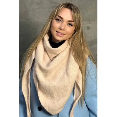 Косинка бактус шалик ангорова Margot Cascona one size Кремовий
