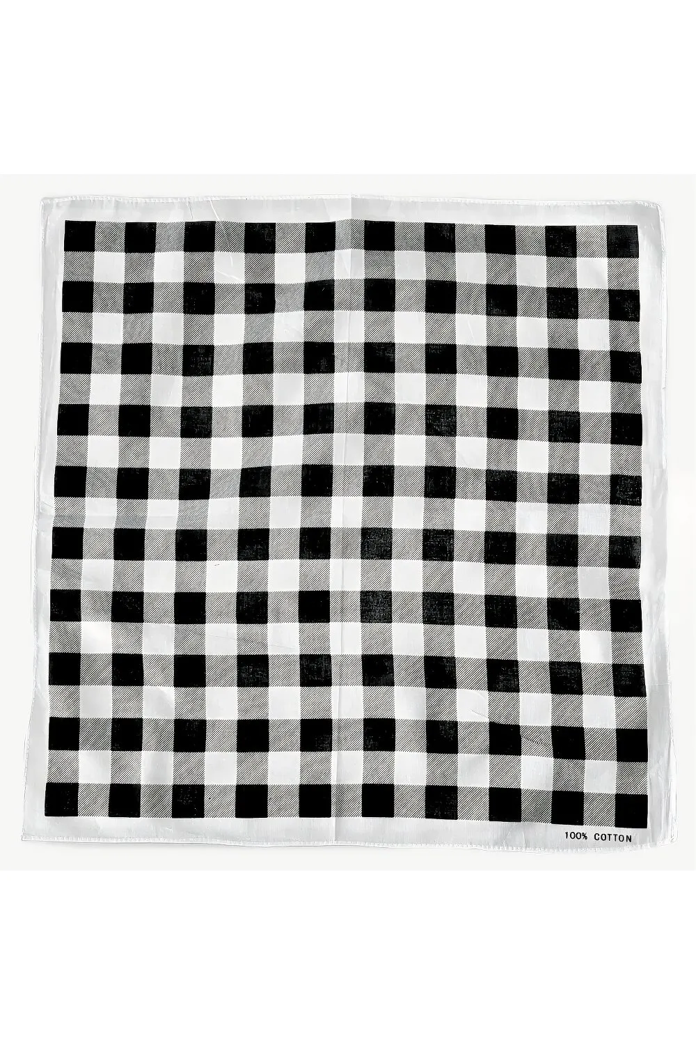 Бандана хустка пов’язка клітинка 55х55 Білий 11508 