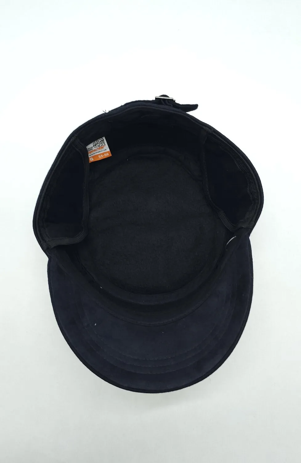 Кепка німка бавовняна однотонна утеплена з вухами Mazur S/55-56 Темно-синій NK3-KO4 