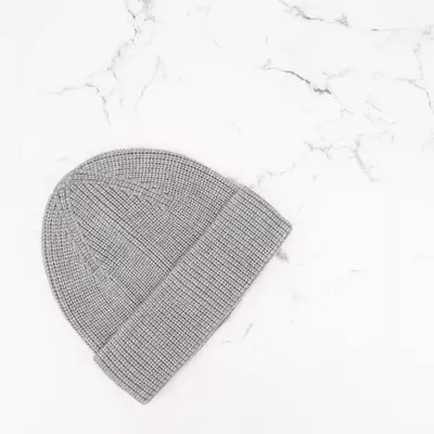 Шапка базова в’язана одинарна з відворотом Чойсі Talvi 44-46 Сірий