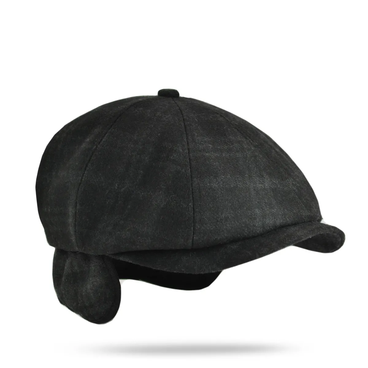 Кепка восьмиклинка хулиганка кашемировая в клетку VladAltex 56 Черный 237-46 