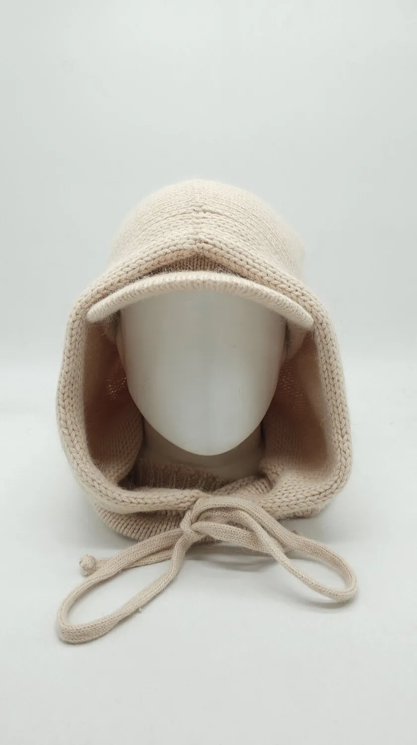 Набір капор капюшон ангоровий та пов’язка з дашком Космополітен Malisa 54-60 Крем-брюле 