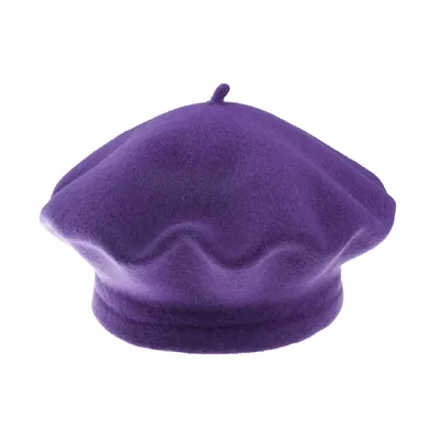 Берет з вовни класичний Flora Tonak 11 Фіолетовий 19048
