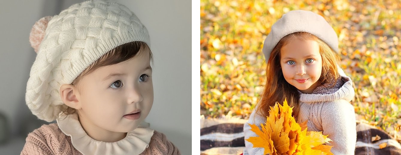 дитячі берети для дівчаток